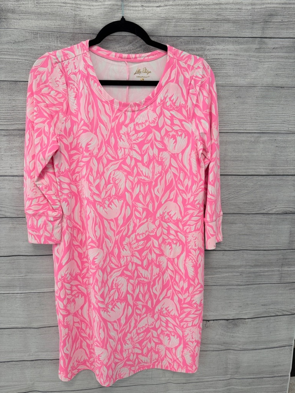 Lilly Pulitzer Pink and White Botanical Shift Dress